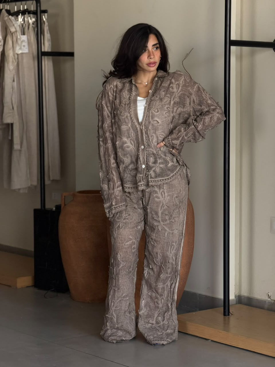 Sheer Embroidered Set