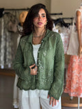 Sheer Flora Shirt - Green