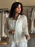 Sheer Flora Shirt - Off White