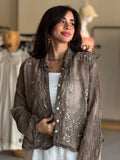 Sheer Flora Shirt - Light Brown