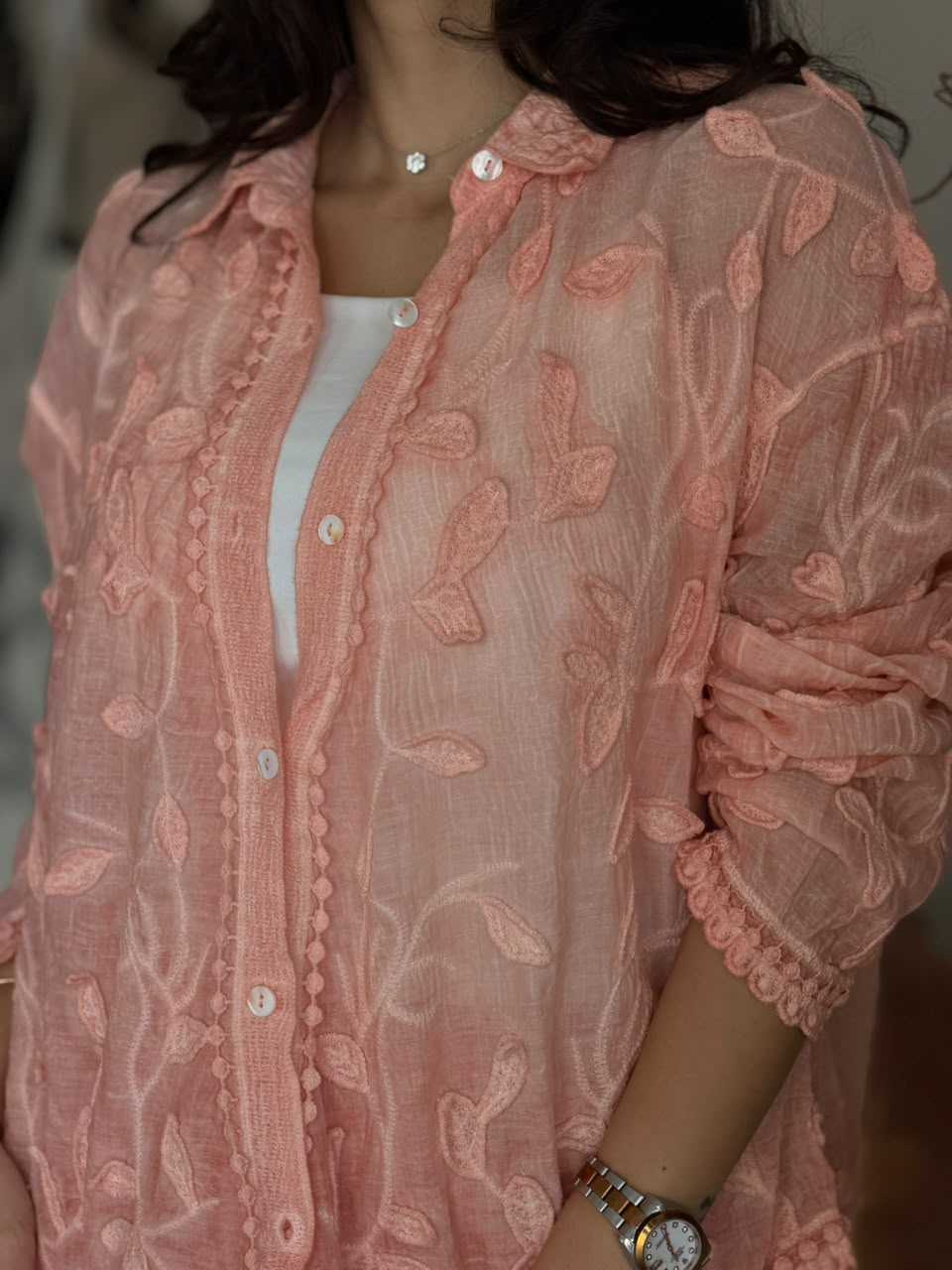 Sheer Embroidered Set