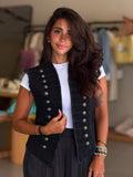 Denim vest - Black