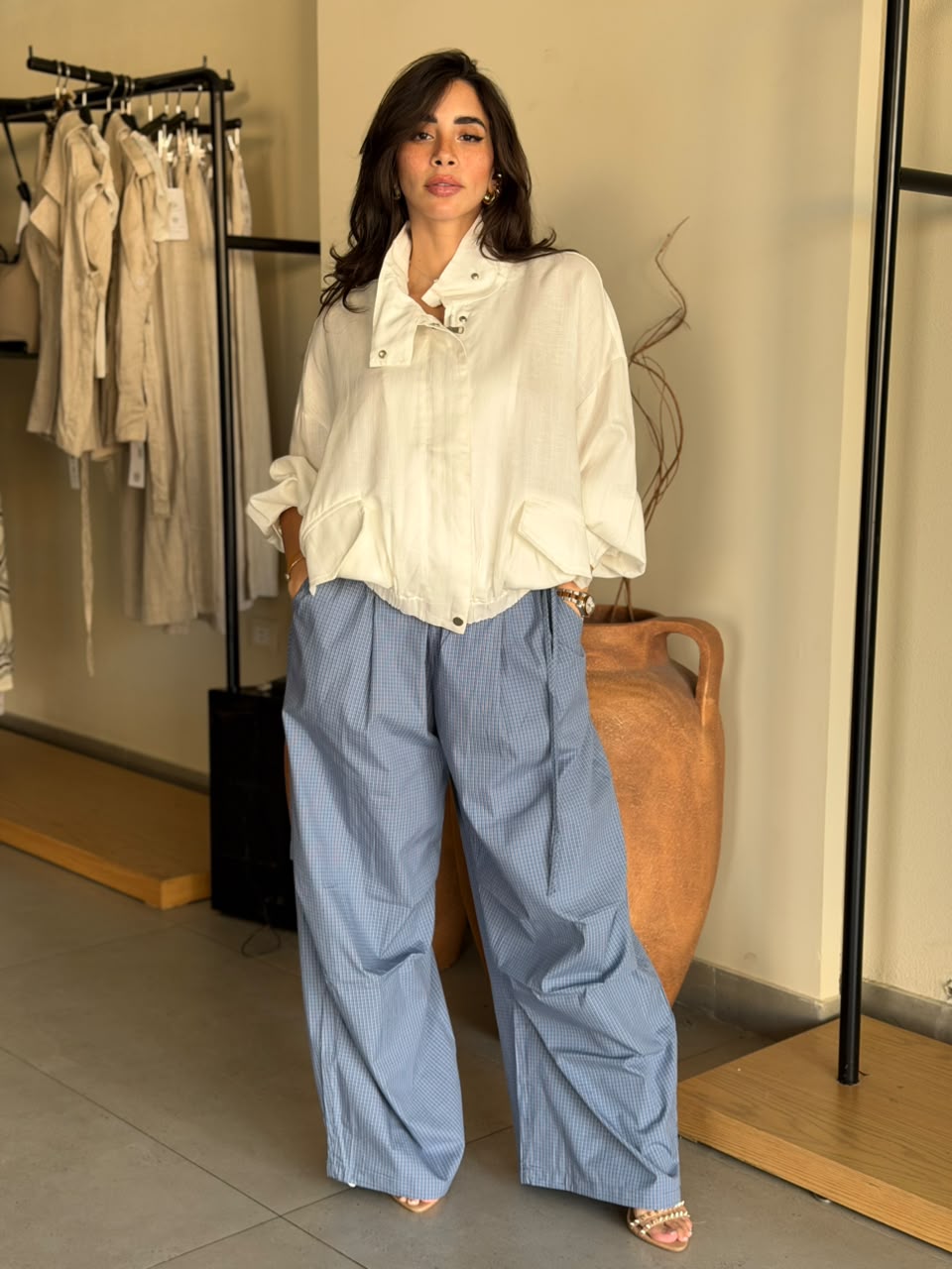 Pinstripe pants - Blue