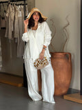 Pure Linen Set - white