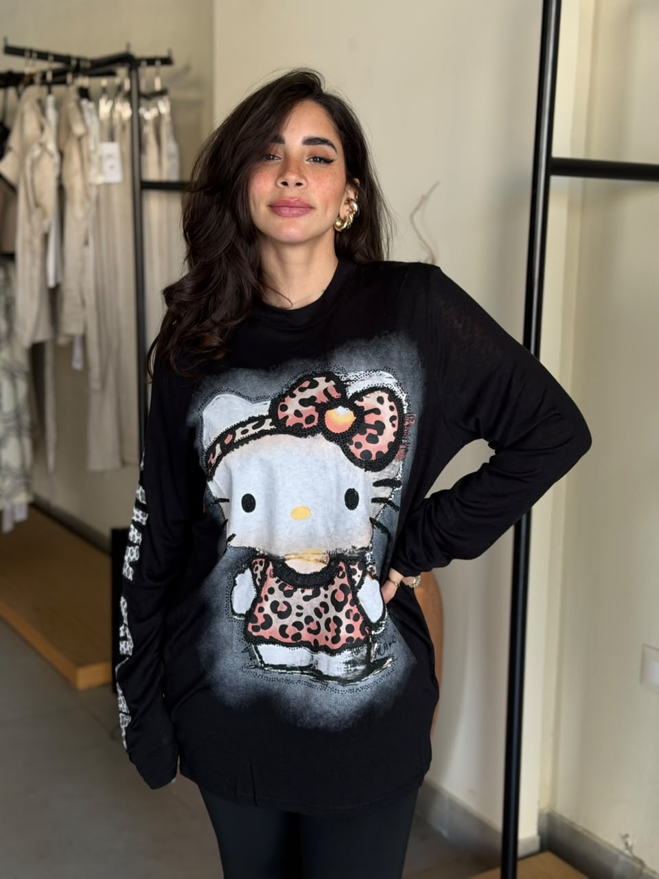 Kitty Tshirt - black