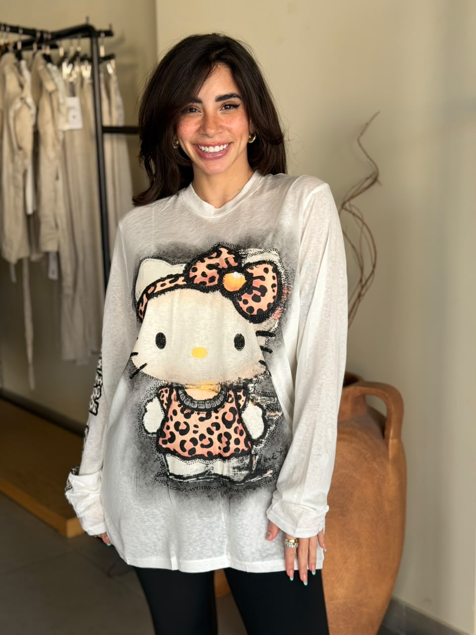 Kitty Tshirt - white