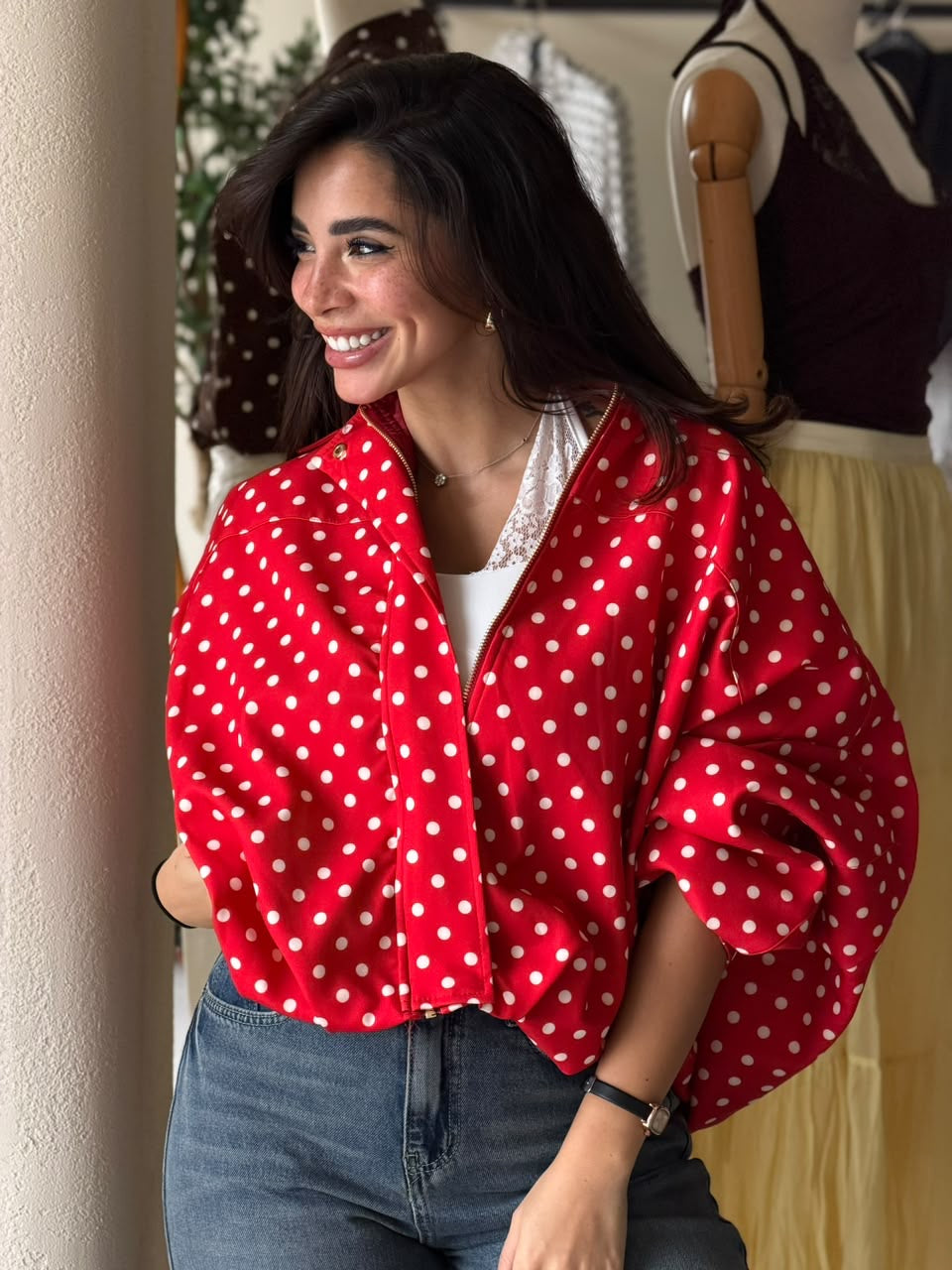 Dots jacket - Red